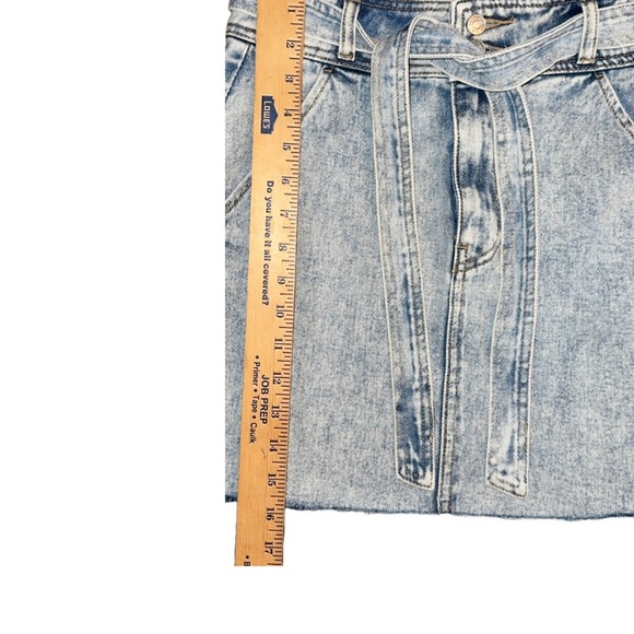 PacSun Blue A-line Mini Skirt with Tie Front - Picture 3 of 6